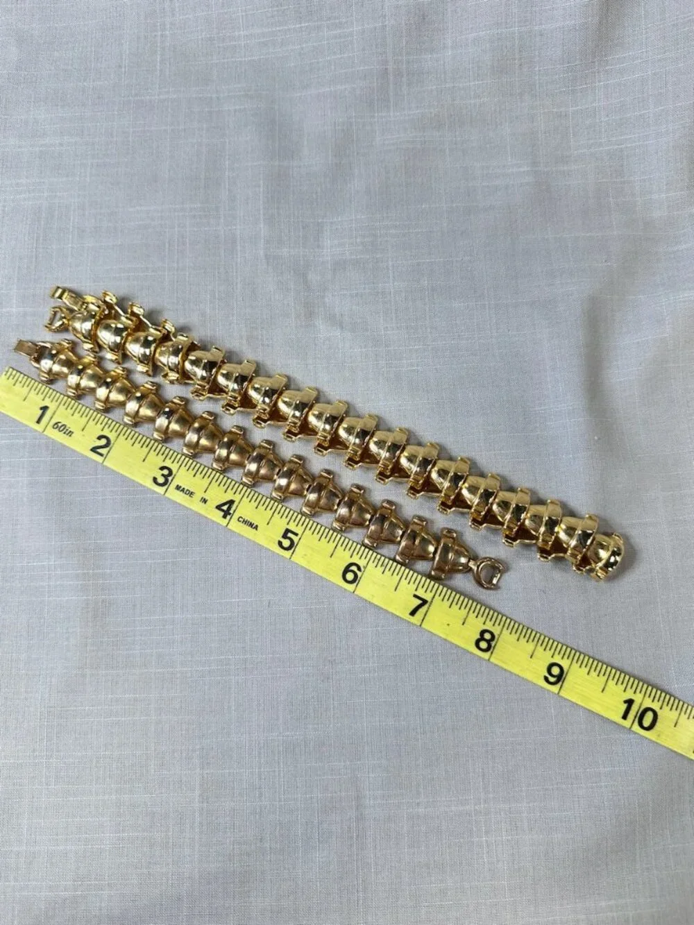 Vintage Gold Tone Planter Pot Necklace and Bracelet set